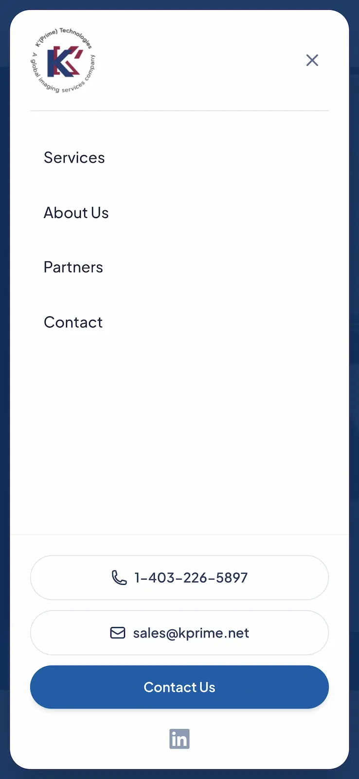 K'Prime Technologies mobile navigation