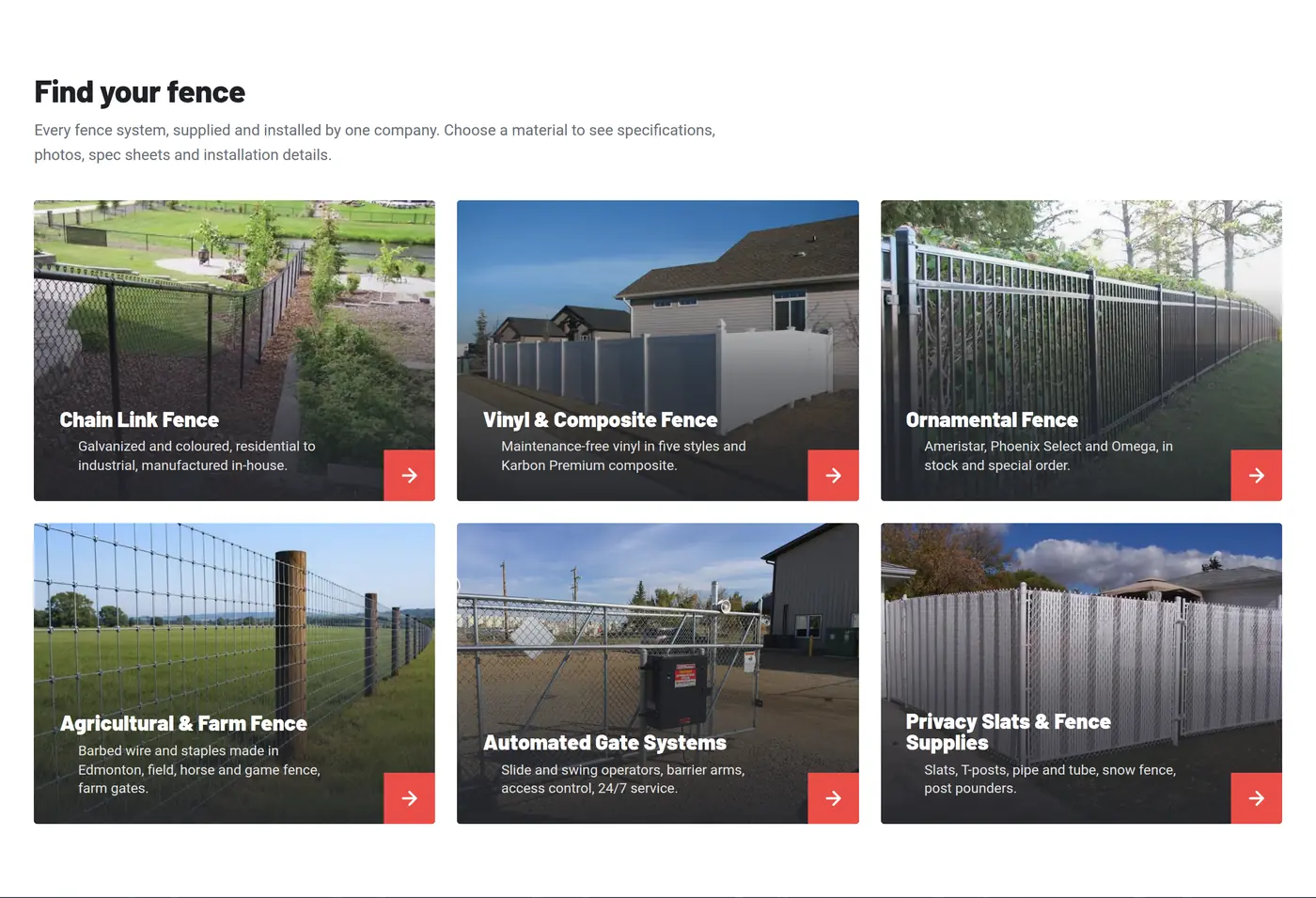 Phoenix Fence home page fence system grid