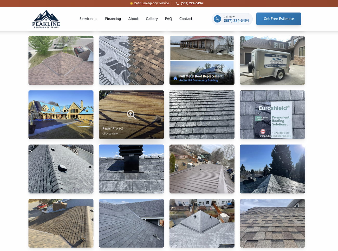Peakline Roofing & Exteriors service gallery
